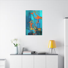 Load image into Gallery viewer, Blue Flight Theory Abstract Canvas Wall Art
