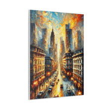 Load image into Gallery viewer, Urban Glow: A City in Motion Canvas Wall Art