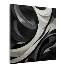 Load image into Gallery viewer, Shadow Flow – Abstract Monochrome Canvas Wall Art