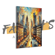 Load image into Gallery viewer, Urban Glow: A City in Motion Canvas Wall Art