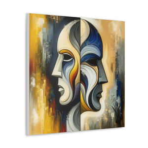 “Duality Unveiled” Gemini  Canvas Wall Art