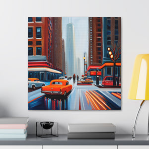 "Autumn in the City" - Canvas Wall Art