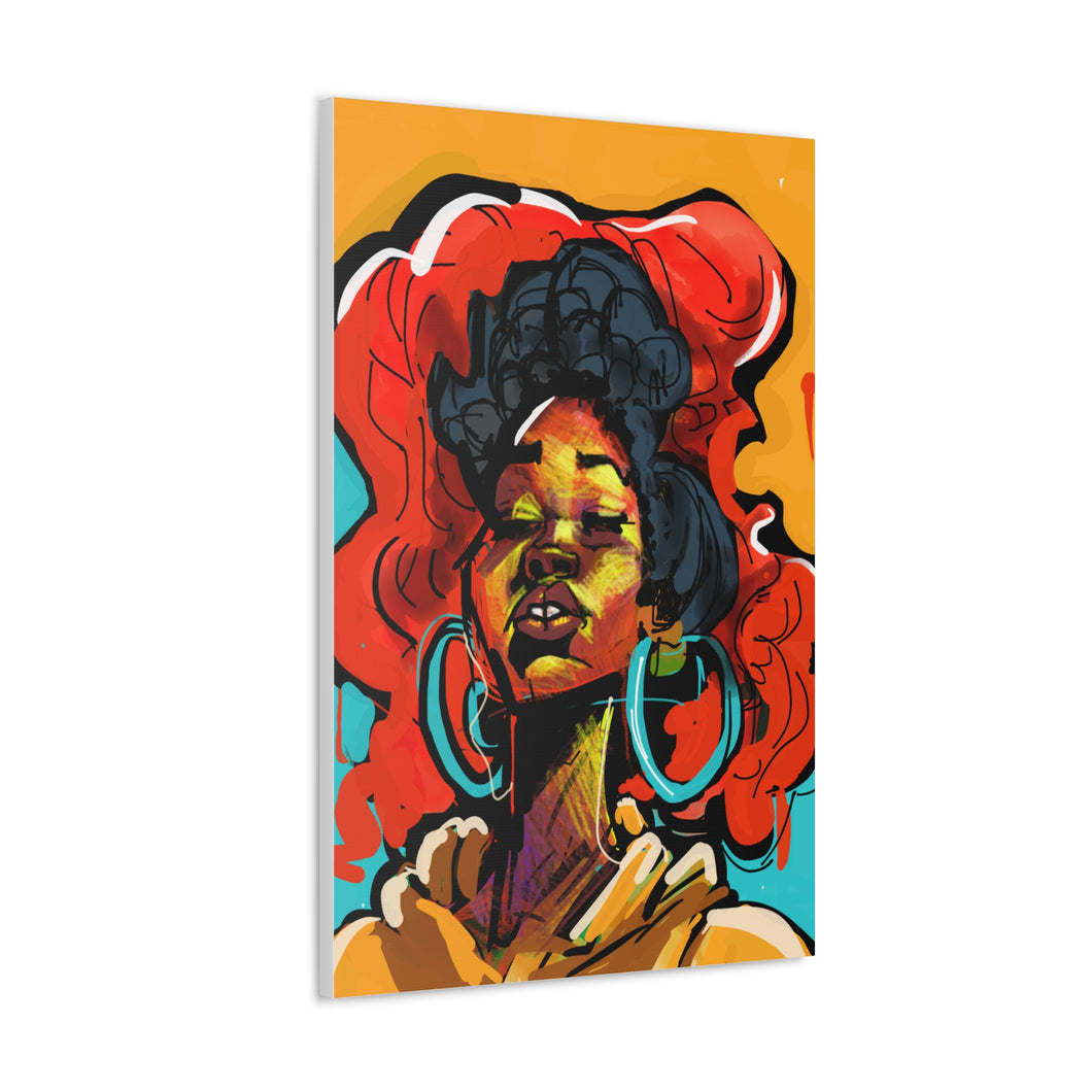 'Crowned in Vibes' Canvas Wall Art