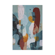 Load image into Gallery viewer, Warm Current – Mid-Century Blue Canvas Wall Art
