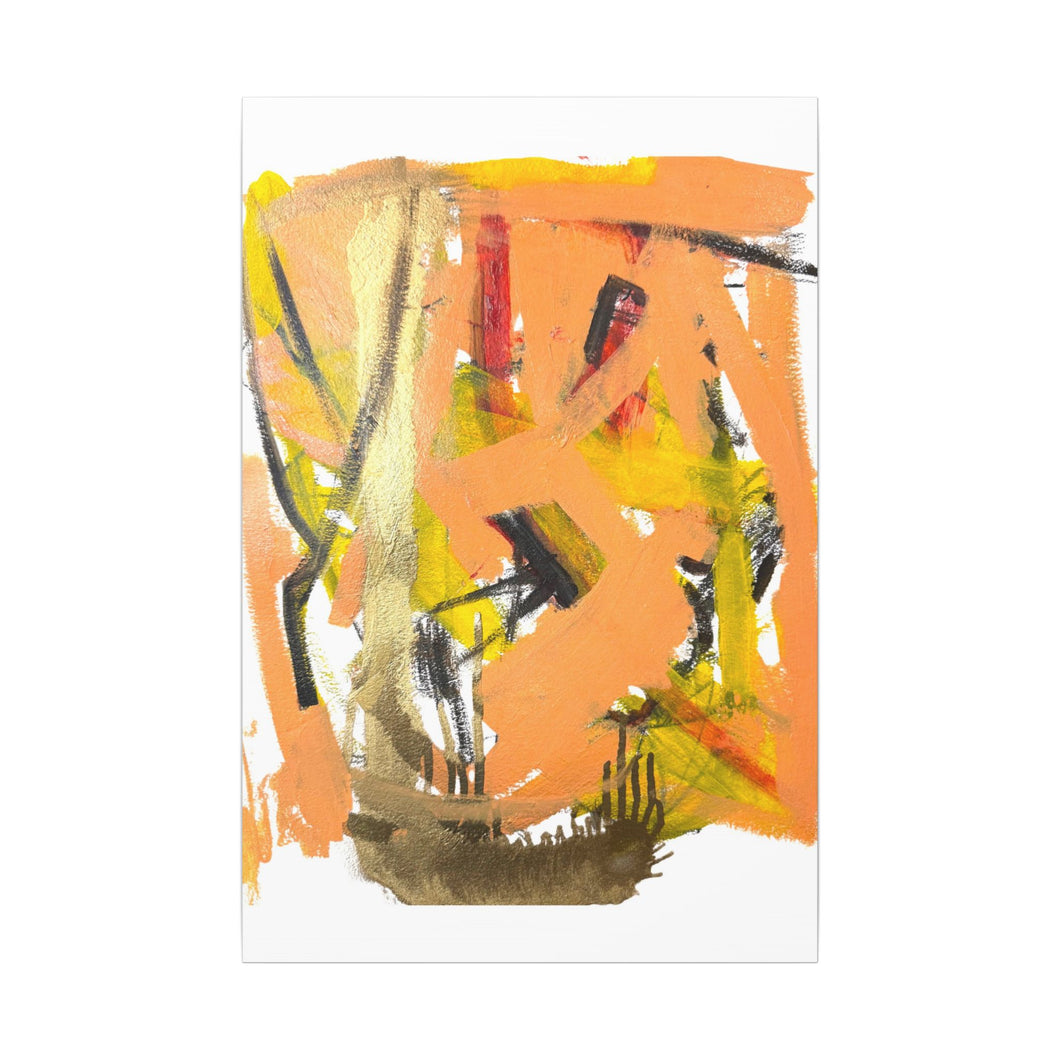 “Peach Fuzz” Abstract Canvas Wall Art