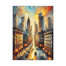 Load image into Gallery viewer, Urban Glow: A City in Motion Canvas Wall Art
