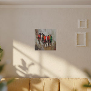 "Road in Colored" Canvas Wall Art