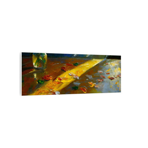 Golden Trace Canvas Wall Art