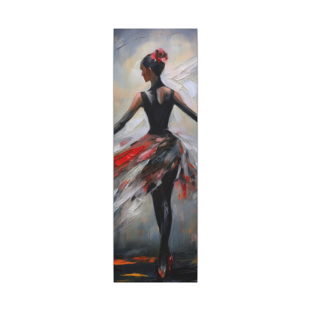 Crimson Grace Ballerina Canvas Wall Art