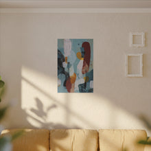 Load image into Gallery viewer, Warm Current – Mid-Century Blue Canvas Wall Art

