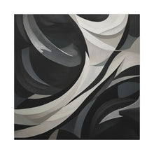 Load image into Gallery viewer, Shadow Flow – Abstract Monochrome Canvas Wall Art
