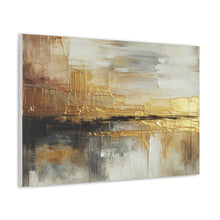 Load image into Gallery viewer, “Golden Abstract Horizon” Canvas Wall Art
