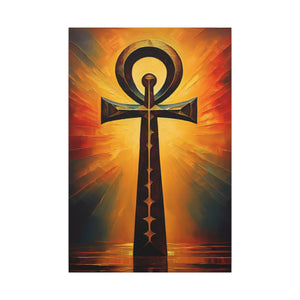 Eternal Flame Ankh Heaven Canvas Wall Art