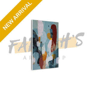 Warm Current – Mid-Century Blue Canvas Wall Art