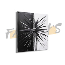 Load image into Gallery viewer, Split Reality Black &amp; White Abstract Canvas Wall Art
