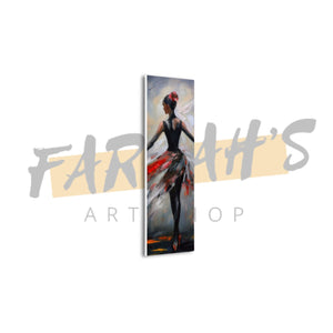 Crimson Grace Ballerina Canvas Wall Art