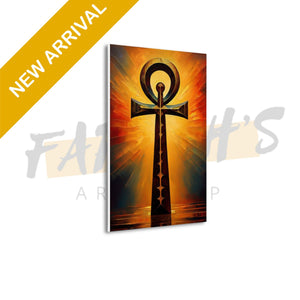 Eternal Flame Ankh Heaven Canvas Wall Art