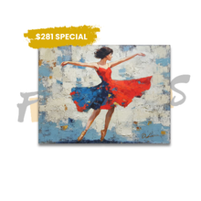 Load image into Gallery viewer, Scarlet Motion Canvas Wall Art
