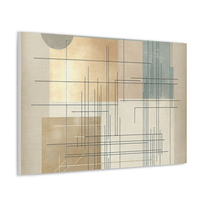 “Linear Serenity” Canvas Wall Art