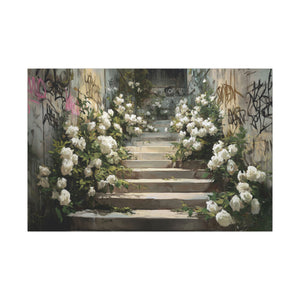 "Concrete Bloom" Canvas Wall Art