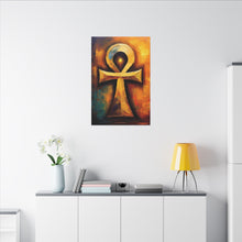Load image into Gallery viewer, Sun-born Ankh Heaven Canvas Wall Art
