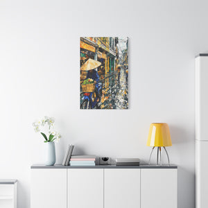 "Morning Market Ride" Canvas Wall Art