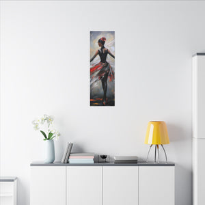 Crimson Grace Ballerina Canvas Wall Art