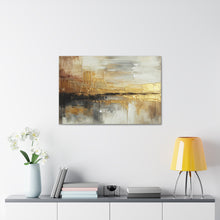 Load image into Gallery viewer, “Golden Abstract Horizon” Canvas Wall Art
