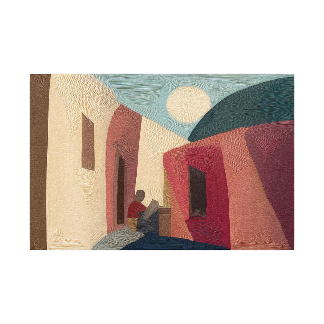 Reading in the Sun Canvas Wall Art