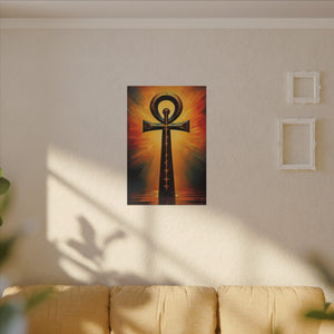 Eternal Flame Ankh Heaven Canvas Wall Art