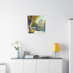 "Golden Hour at the Market" Canvas Wall Art