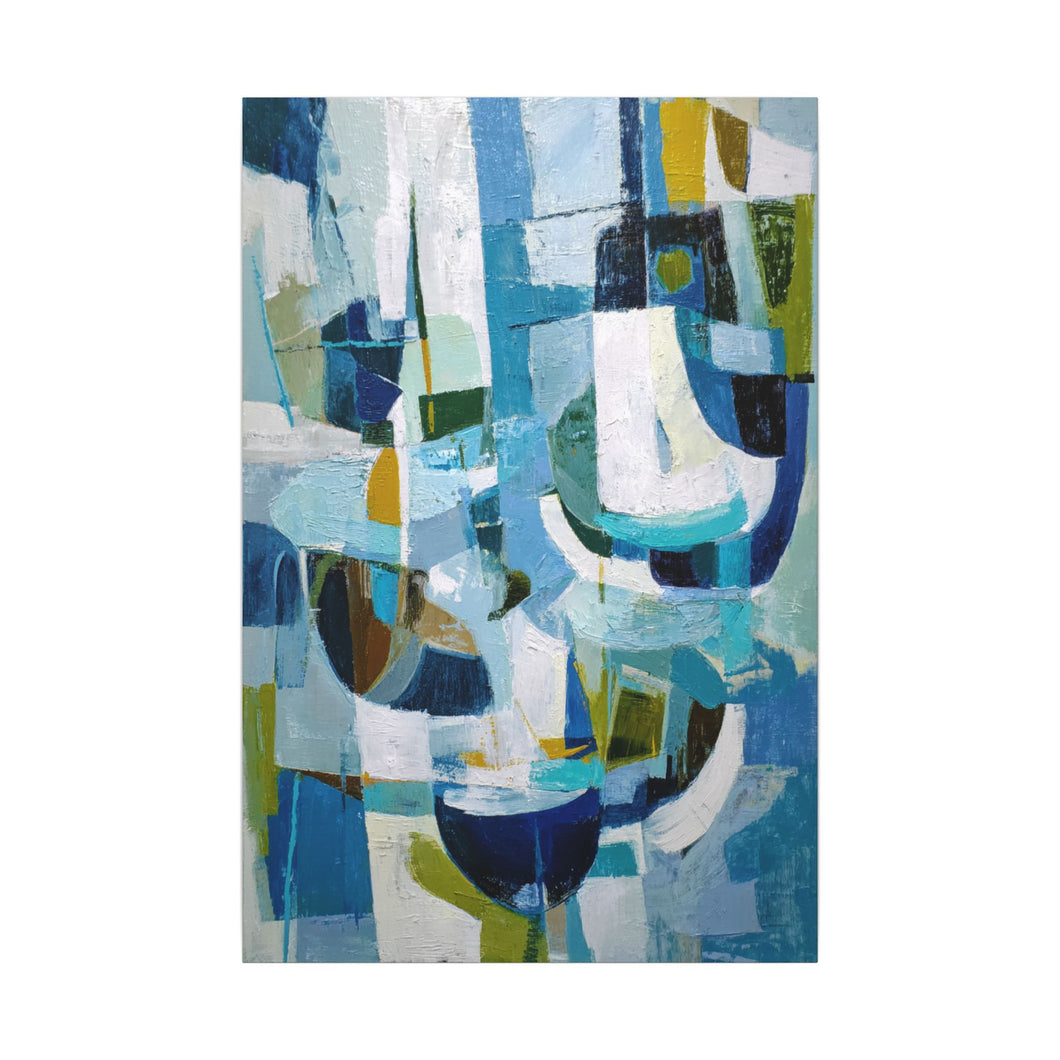 Azure Rhythm Canvas Wall Art