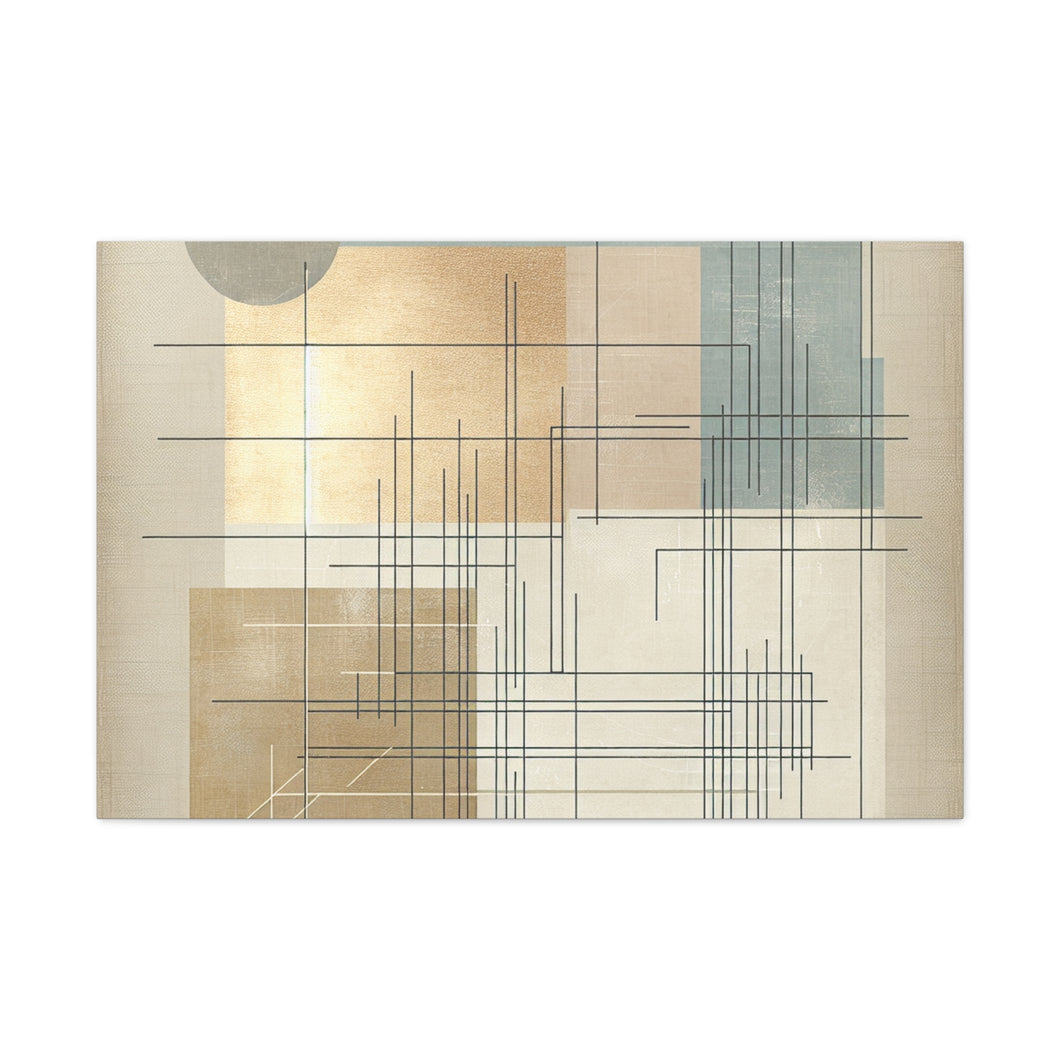“Linear Serenity” Canvas Wall Art