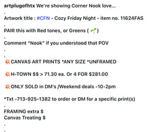 Load image into Gallery viewer, “Cozy Friday night” Wall art Print
