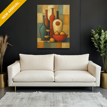 Load image into Gallery viewer, Geometric Still Life with Lemons Canvas Wall Art
