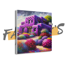 Load image into Gallery viewer, &quot;Desert Mirage: A Purple Oasis&quot; Wall Canvas Art
