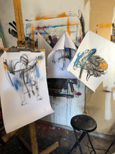 Load image into Gallery viewer, &quot;Blue in Flight&quot; Original Sketch Art
