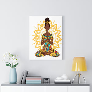 Golden Zen BlackGirl Yoga Art