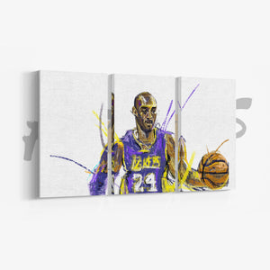 3PC "Inked Out" Kobe Bryant Canvas Panel Set