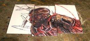 3PC "Inked Out" Michael Jordan Canvas Panel Set - XL