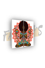 Load image into Gallery viewer, Strawberry Zen Black Girl Yoga Art
