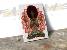 Load image into Gallery viewer, Strawberry Zen Black Girl Yoga Art
